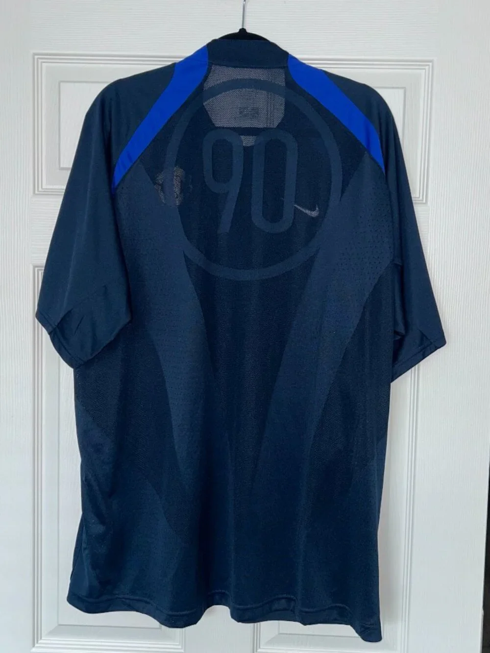 Vintage Nike Manchester United Total 90 Training Jersey XXL Vodafone Navy 04 05'
